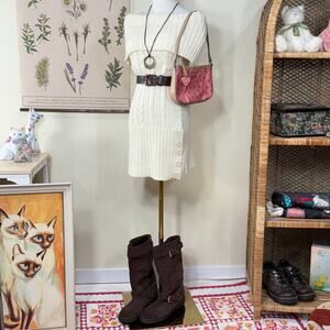 90s Y2k Off Shoulder Sweater Dress Himekaji Coquette Femme Dolly Vanilla Girl S